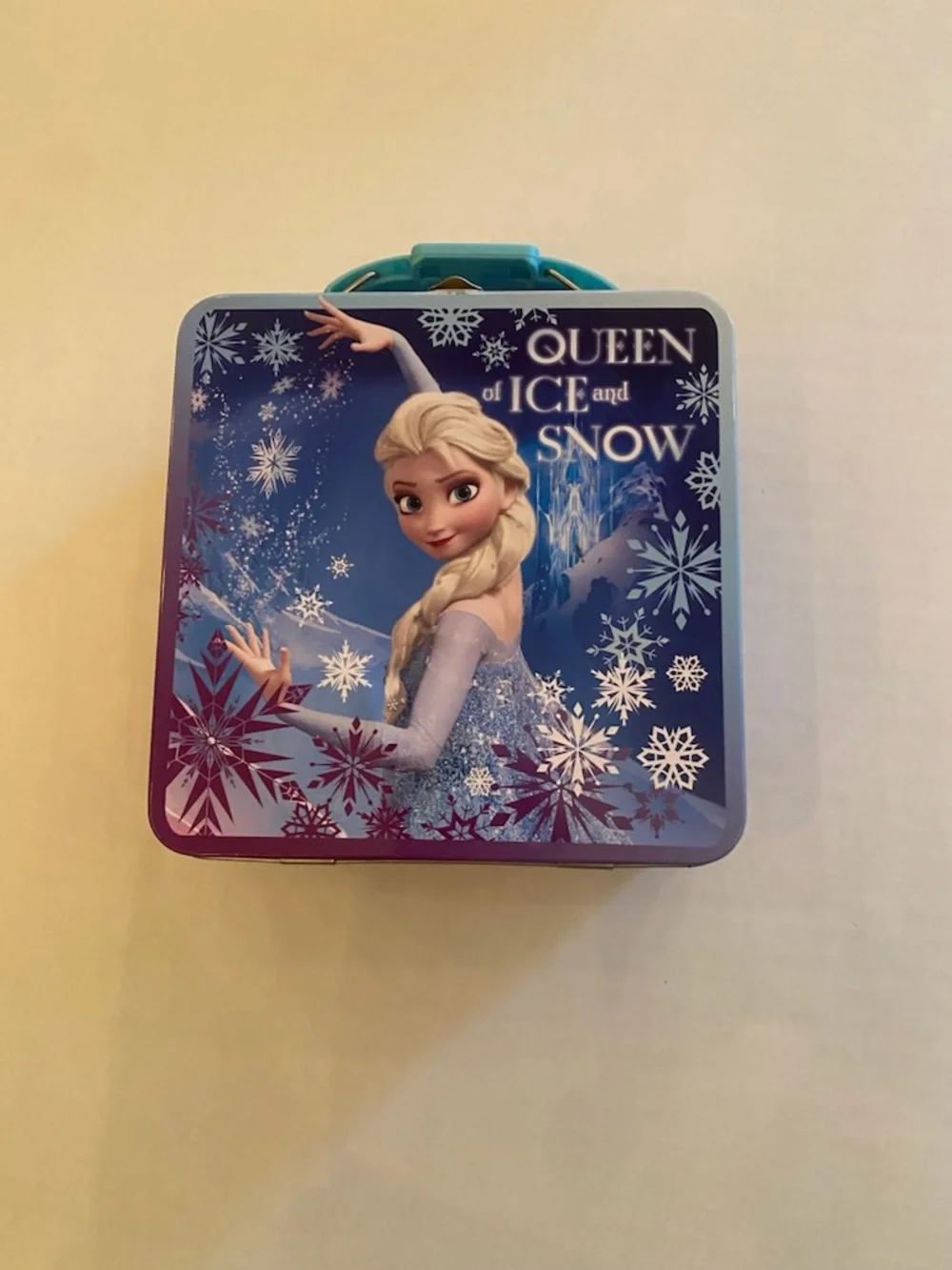 A Frozen Queen of Ice and Snow Purple Kids Metal Box